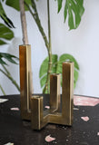 Gold Tall Sculptural Candle Holder