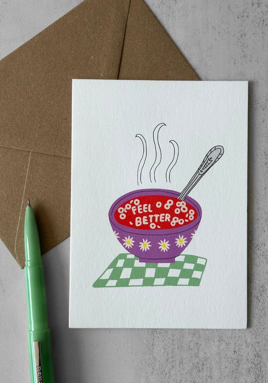 Get Well Soup Greetings Card