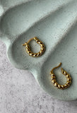 Gold Twisted Hoop Earrings