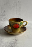 Set of Two Vintage Villeroy & Boch Tomato Cup and Saucers