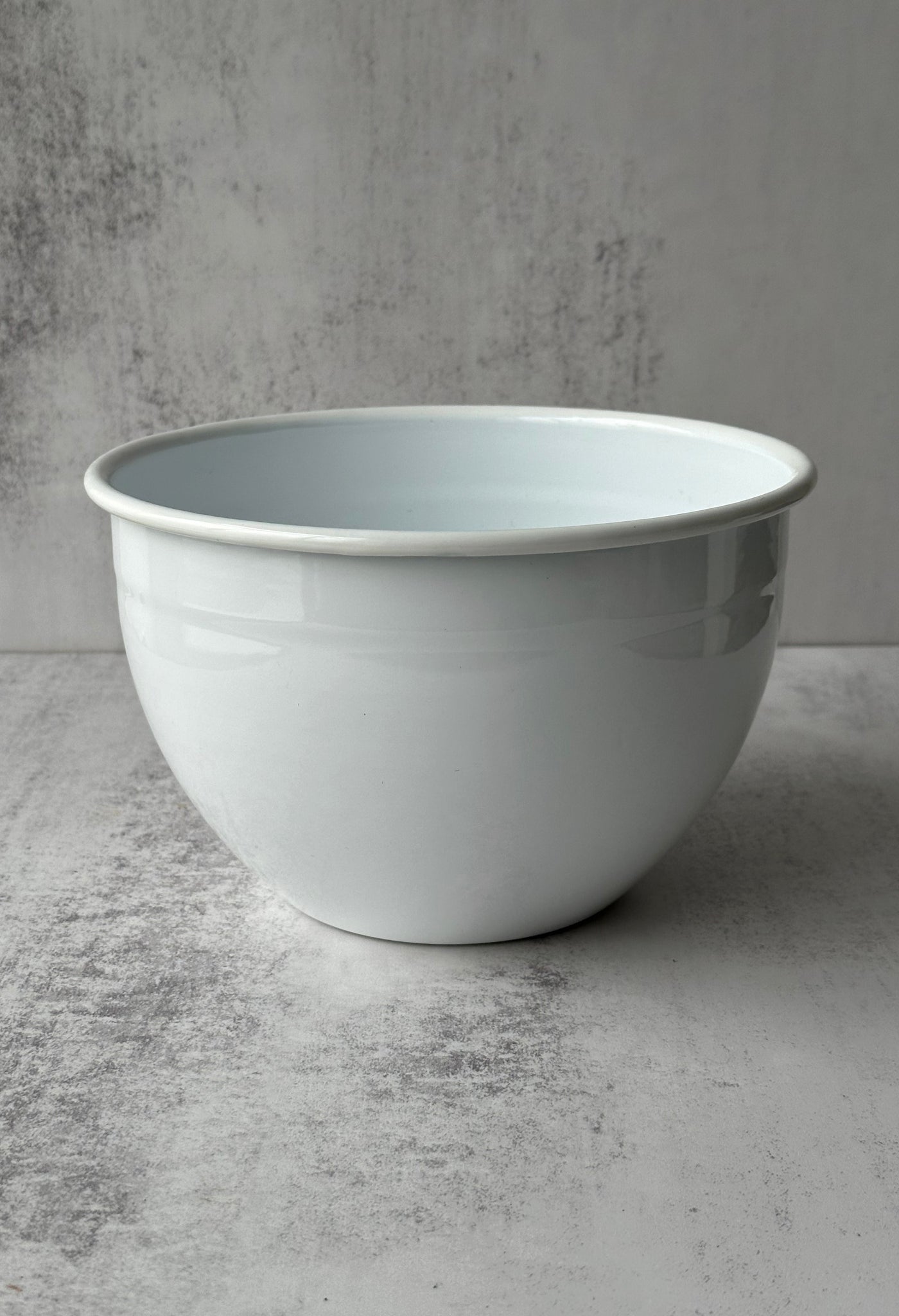 White Enamel Mixing Bowl