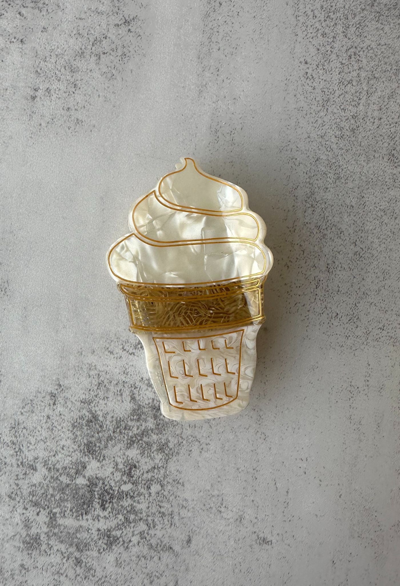 Handbemalte Eiscreme-Haarspange 