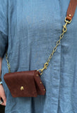 Roxi Leather Chain Link Shoulder/ Belt Bags