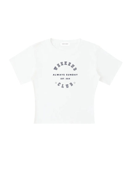 The Weekend Club White Fitted Tee
