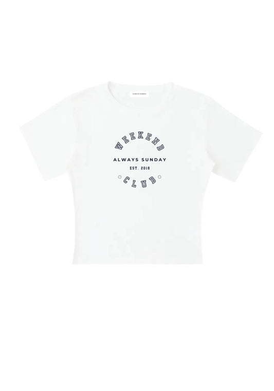 The Weekend Club White Fitted Tee