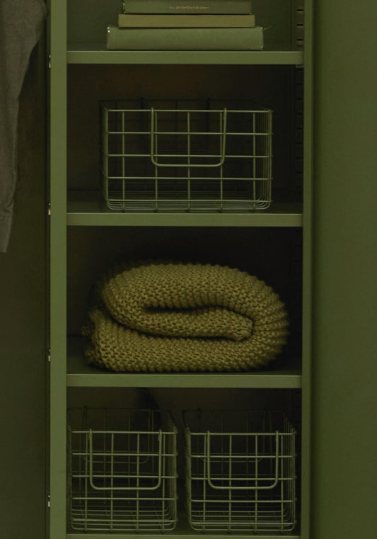 Set of Three Olive Green Baskets - by Mustard Made