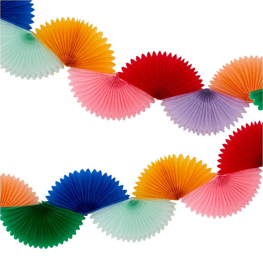 Rainbow Honeycomb Fan Garland