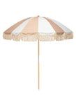 Caramel Striped Beach Parasol