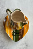 Seventies Brushstroke Mint Sauce Jug & Saucer