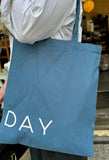 Always SUNDAY Blue Tote Bag