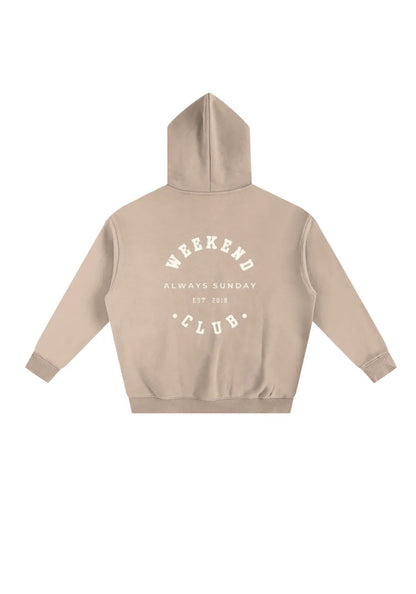Oat Latte Weekend Club Hooded Sweater