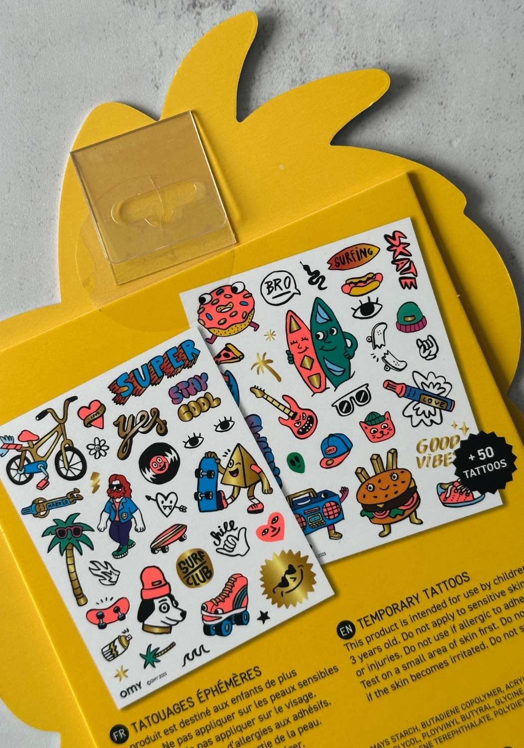 Surf and Skate Temporary Tattoos