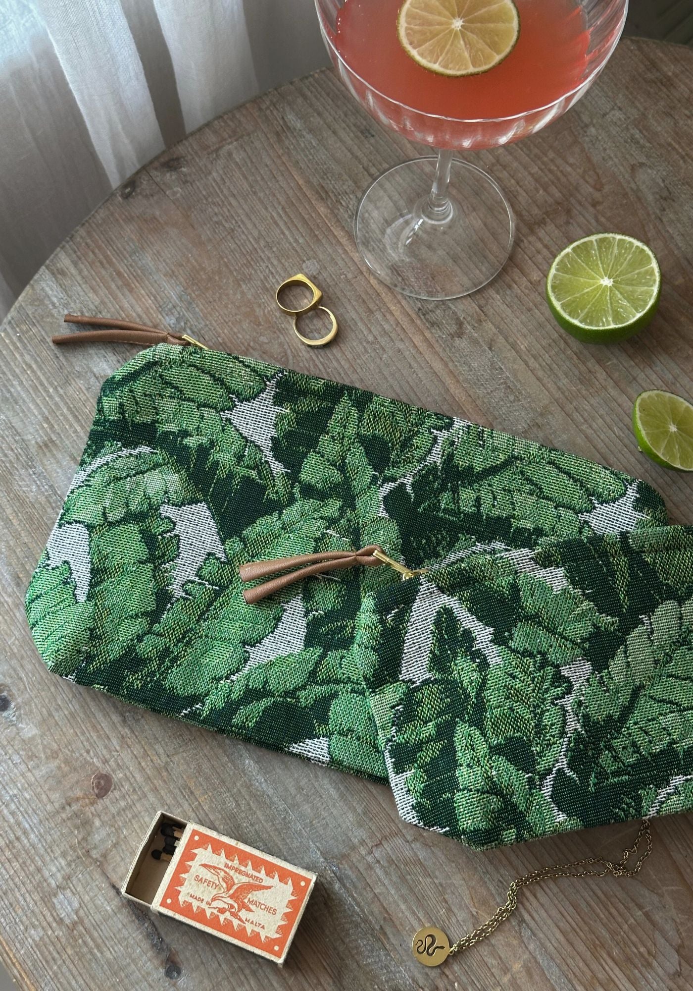 Green Jungle Pouches