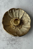 Brass Poppy Candle Holder