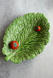 French Sarreguemines Lettuce Leaf and Tomato Dish