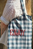 Enjoy Gingham Tote Bag