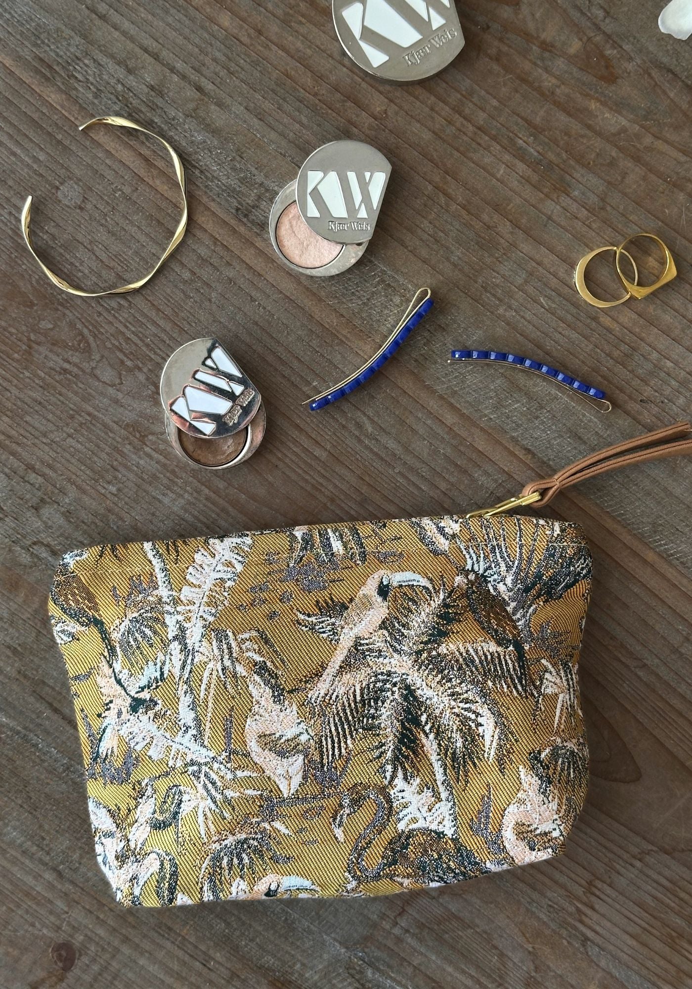 Ochre Flamingo Pouches
