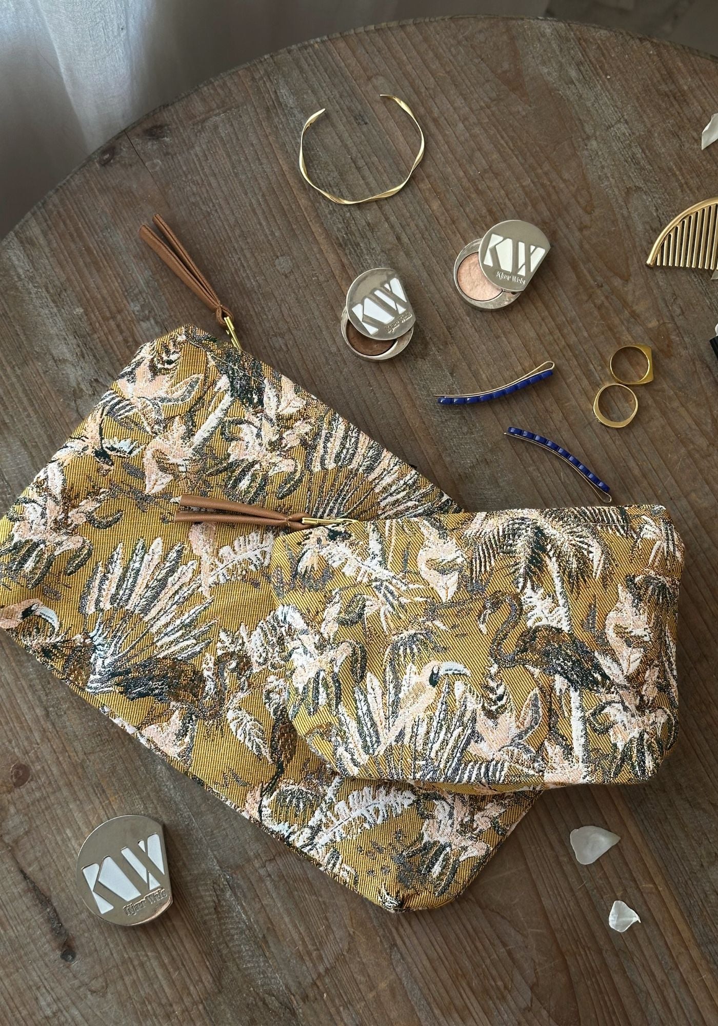 Ochre Flamingo Pouches