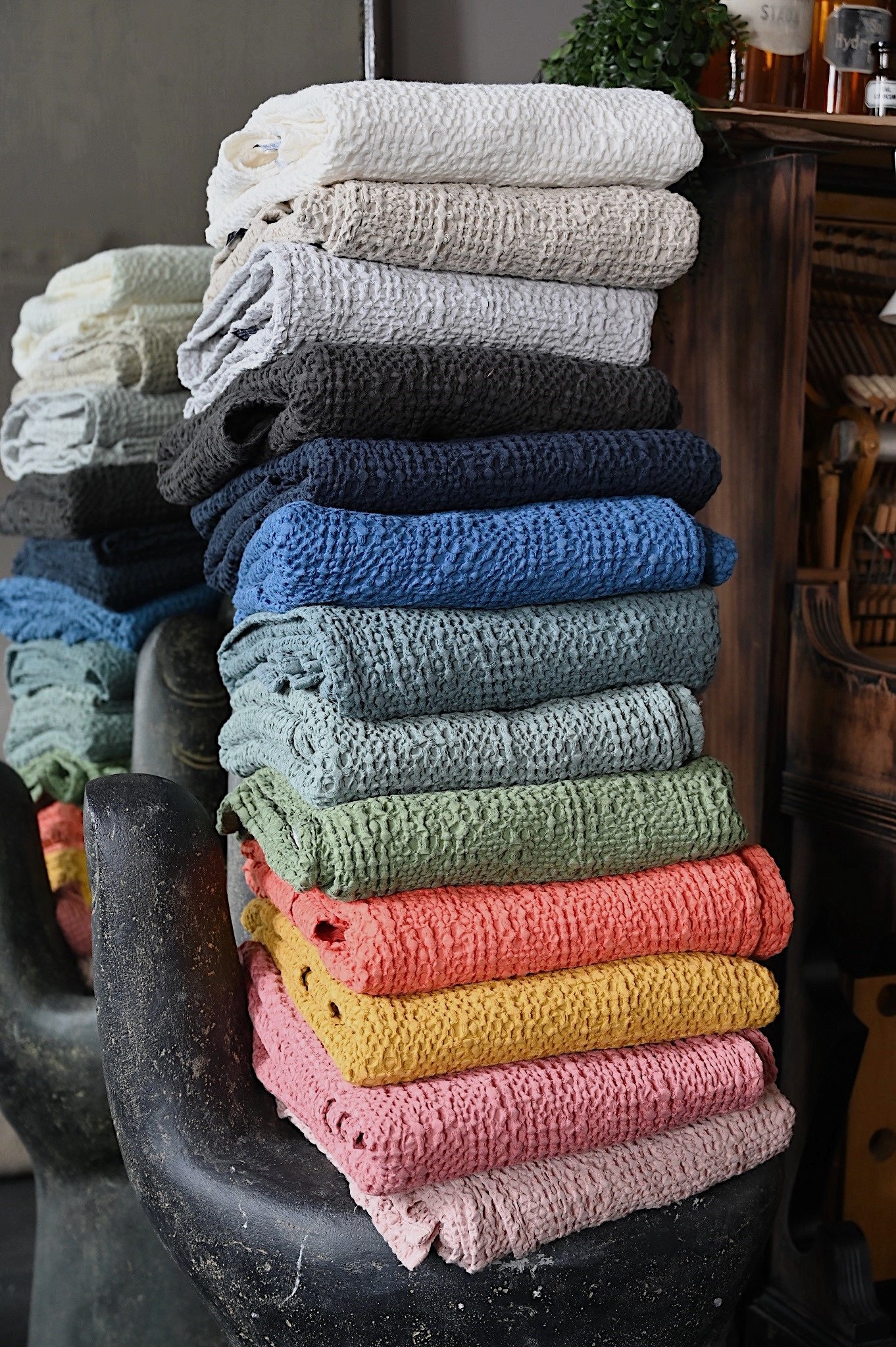 Snuggle Stonewashed Throw - Neutral Colour Collection