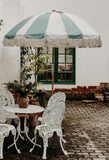 Pistachio Striped Beach Parasol