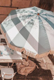 Pistachio Striped Beach Parasol