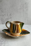 Seventies Brushstroke Mint Sauce Jug & Saucer