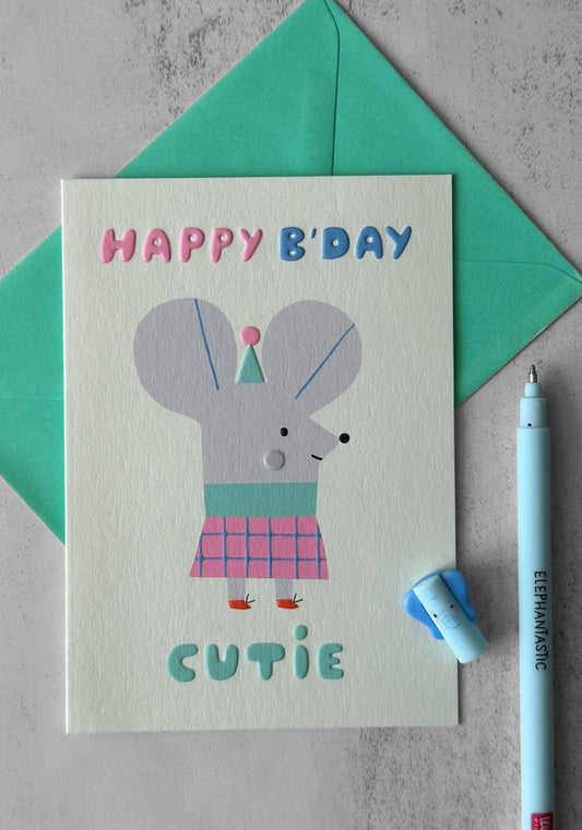 Cute Mouse Birthday Card