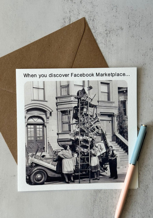 Found on Facebook Large Square Card