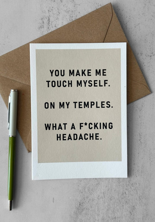 I Touch Myself Greetings Card