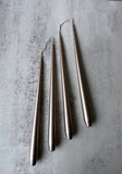 Set of Four Metallic Champagne Taper Candles