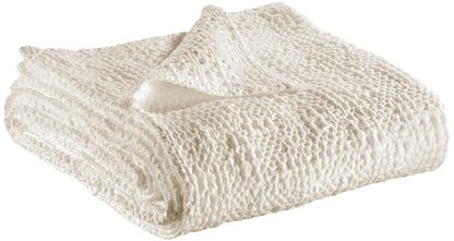The Neutrals Collection: Snuggle Stonewashed Cotton Waffle Throw (L200 x W140cm)