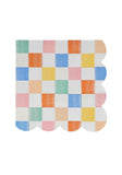 Set of Sixteen Colourful Patterned Paper Napkins