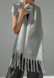 Arctic Grey Brushed Scarf