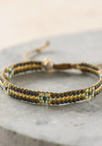 Labradorite Woven Beaded Bracelet