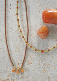 Triple Bead Carnelian Necklace