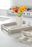 Large Grey Stripe Lacquered Tray