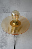 Amber Glass Round Wall Light