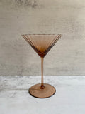 Brown Ripple Martini Glass