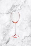 Lyon Pink Crystal White Wine Glass