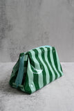 Green Striped Wash Bags