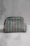 Blue and Pink Striped Wash Bags