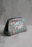 Blue and Pink Striped Wash Bags