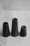 Black Marble Conical Candle Holders