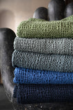 Snuggle Stonewashed Throw - Cool Colour Collection