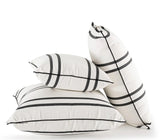 Black Striped Indoor/ Outdoor Cushions