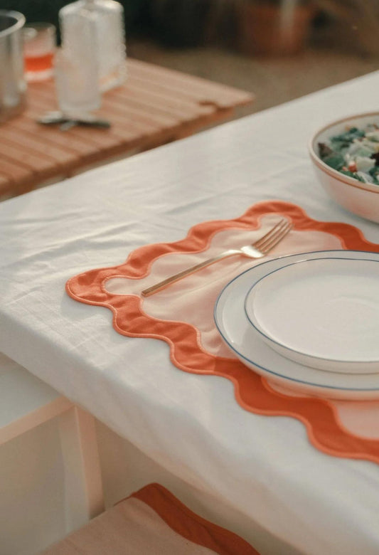 Tischsets mit Muschelrand 