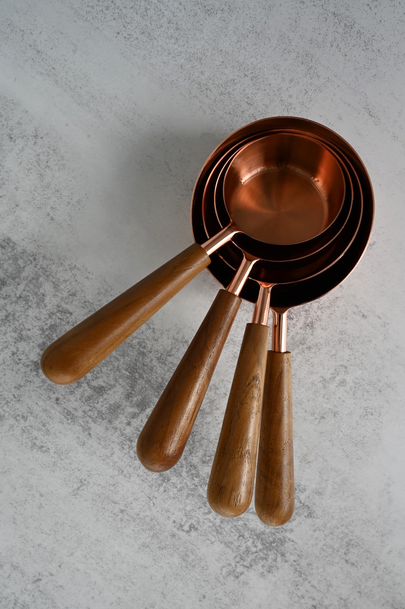 Copper & Wood Measuring Cups