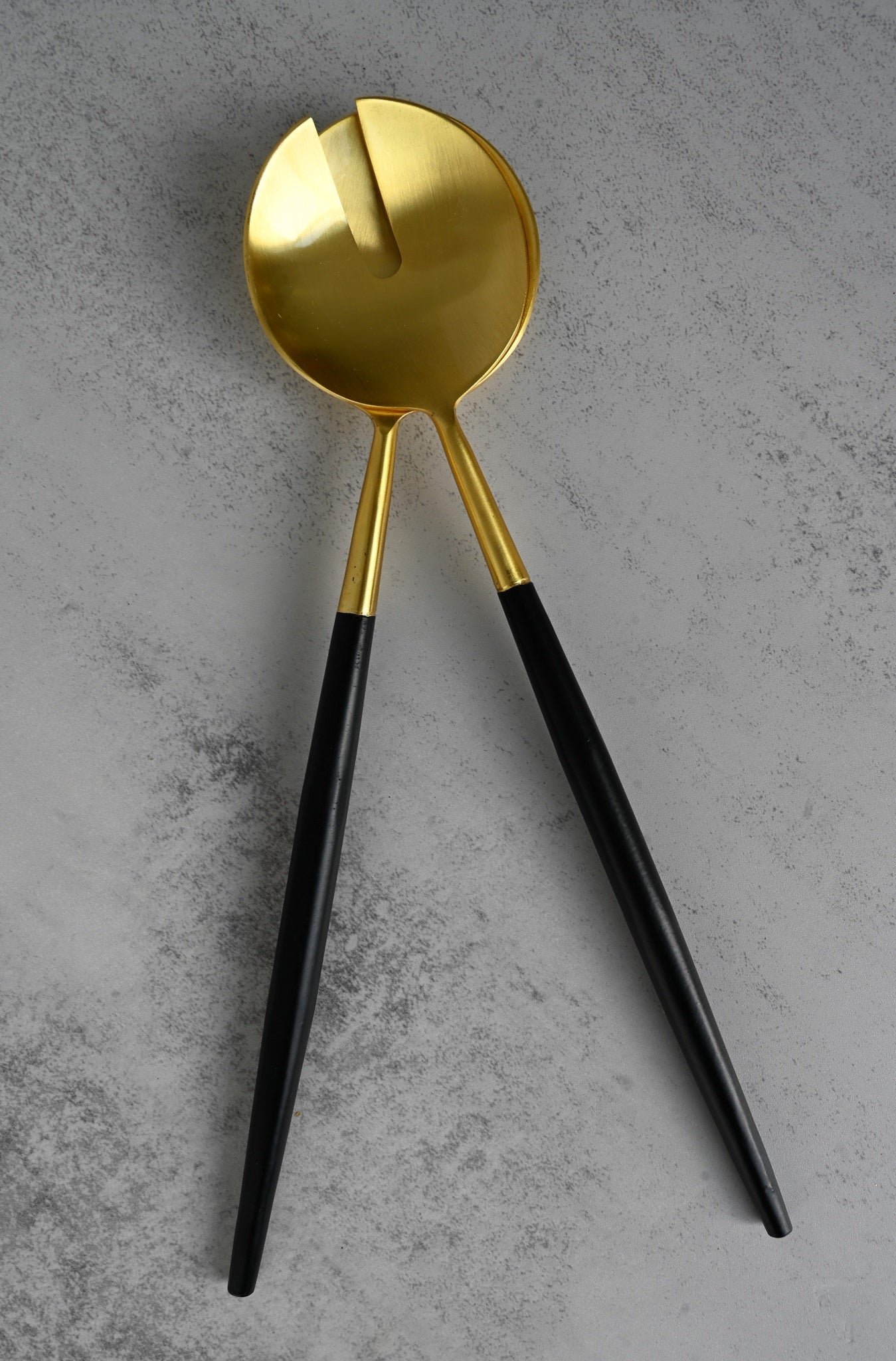 Black & Gold Salad Servers