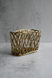 Rectangular Gold Wire Woven Baskets