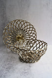 Round Gold Wire Looped Baskets